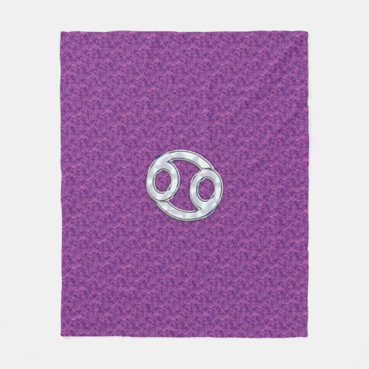 Moderner Krebs Zodiac signieren Pink Digital Camou Fleecedecke (Vorderseite)