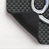 Moderner Krebs Zodiac Symbol Carbon Fibre Print Mousepad (Ecke)