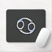 Moderner Krebs Zodiac Symbol Carbon Fibre Print Mousepad (Mit Mouse)