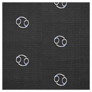 Moderner Krebs Zodiac Symbol Carbon Fibre Print Stoff