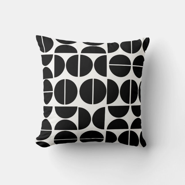 Moderner Kreis abstrakt Mitte des Jahrhunderts Kissen (Vorderseite)