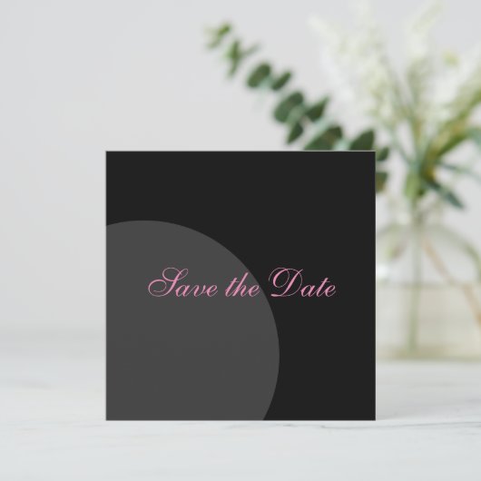 Moderner Kreis Save the Date (Stehend Vorderseite)