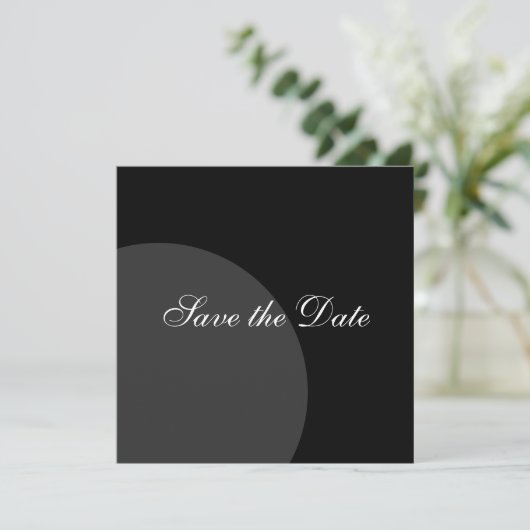 Moderner Kreis Save the Date (Stehend Vorderseite)