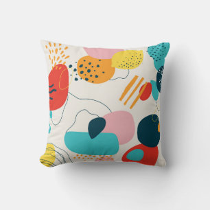Moderner, kribbeliger Hintergrund. Trendy geometri Kissen