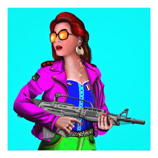 Moderner Krieg Fotodruck (Vorne)