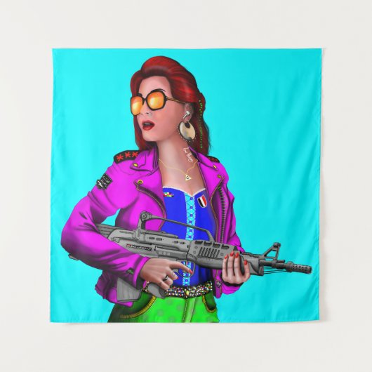 Moderner Krieg Wandteppich (Vorderseite)