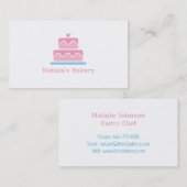 Moderner Kuchen mit Kirschgebäck Visitenkarte (Vorne/Hinten)