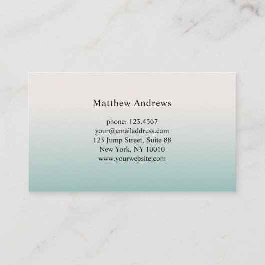 Moderner Kuchen Visitenkarte (Rückseite)