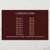 Moderner Kuchenkuchen Flyer (Hinten)