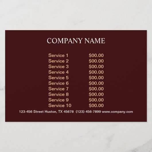 Moderner Kuchenkuchen Flyer (Hinten)