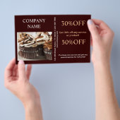 Moderner Kuchenkuchen Flyer (Handgriff)