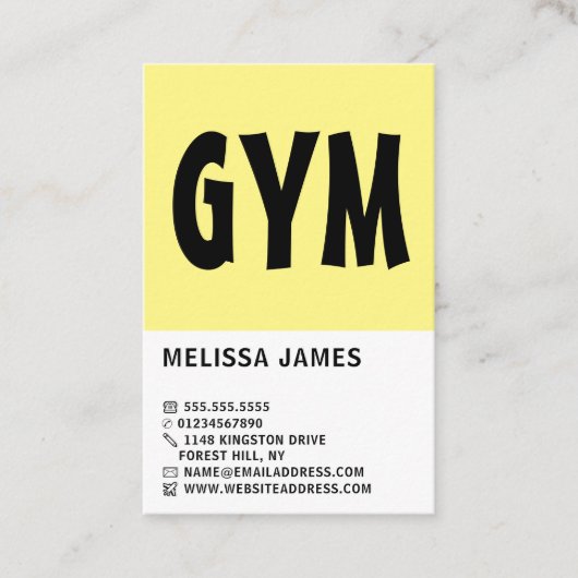 Moderner Kühne, Personal Trainer, Gym Instructor Visitenkarte (Vorderseite)