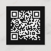 Moderner, kühne QR-Code Einfach Stilvoll Quadratische Visitenkarte (Vorderseite)