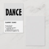 Moderner Kühne, Tänzer, Tanzlehrer Visitenkarte (Vorne/Hinten)