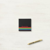 Moderner, kühner Regenbogen auf schwarzem Hintergr Post-it Klebezettel (Auf Schreibtisch)