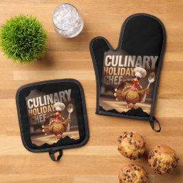 Moderner kulinarischer Urlaub Türkei Koch Ofenhandschuh & Topflappen-Set