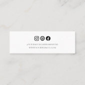 Moderner Kunde dankt handgeschriebenem Skriptlogo Mini Visitenkarte (Rückseite)