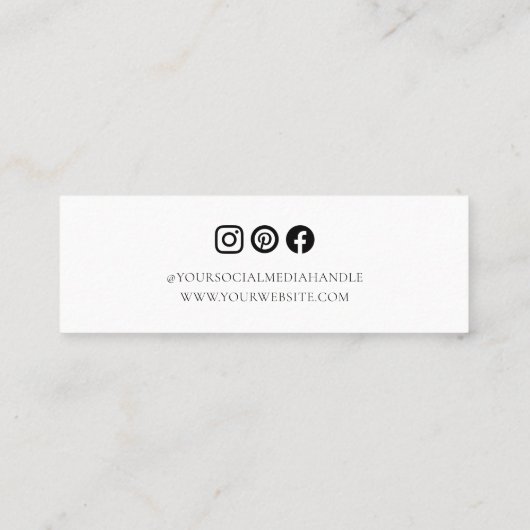 Moderner Kunde dankt handgeschriebenem Skriptlogo Mini Visitenkarte (Rückseite)