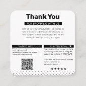 Moderner Kunde Vielen Dank Square Business Card Quadratische Visitenkarte (Vorderseite)