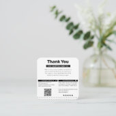 Moderner Kunde Vielen Dank Square Business Card Quadratische Visitenkarte (Stehend Vorderseite)