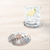 Moderner, kundenspezifischer Hochzeitspapier-Unter Runder Pappuntersetzer (Vor Ort)