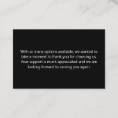 Moderner Kundenwunsch Visitenkarte (Rückseite)