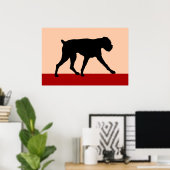 Moderner Kunst Boxerhund Poster (Heimbüro)