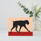 Moderner Kunst Boxerhund Postkarte (Stehend Vorderseite)