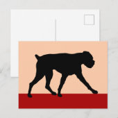 Moderner Kunst Boxerhund Postkarte (Vorne/Hinten)