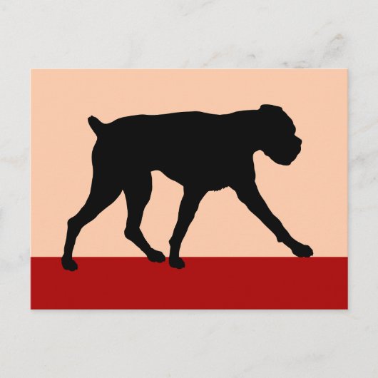Moderner Kunst Boxerhund Postkarte (Vorderseite)