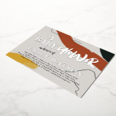 Moderner Kunstjunge oder Abstrakte Kinderdusche Si Folieneinladung (Gedreht)