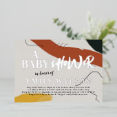 Moderner Kunstjunge oder Abstrakte Kinderdusche Si Folieneinladung (Stehend vorne)