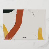 Moderner Kunstjunge oder Abstrakte Kinderdusche Si Folieneinladung (Rückseite)