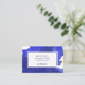 MODERNER KÜNSTLER BLAUE WATERCOLOR VISITENKARTE (Stehend Vorderseite)