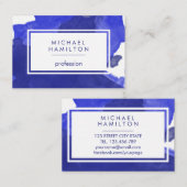 MODERNER KÜNSTLER BLAUE WATERCOLOR VISITENKARTE (Vorne/Hinten)