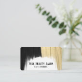 Moderner Künstlerischer Blonde Visitenkarte (Stehend Vorderseite)