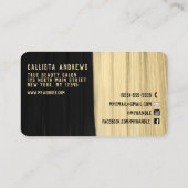 Moderner Künstlerischer Blonde Visitenkarte (Rückseite)