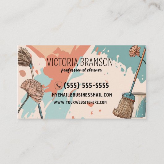 Moderner Künstlerischer Farbschlauch Beruflich Cle Visitenkarte (Rückseite)