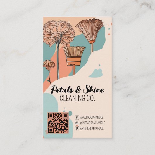 Moderner Künstlerischer Farbschlauch Beruflich Cle Visitenkarte (Vorderseite)