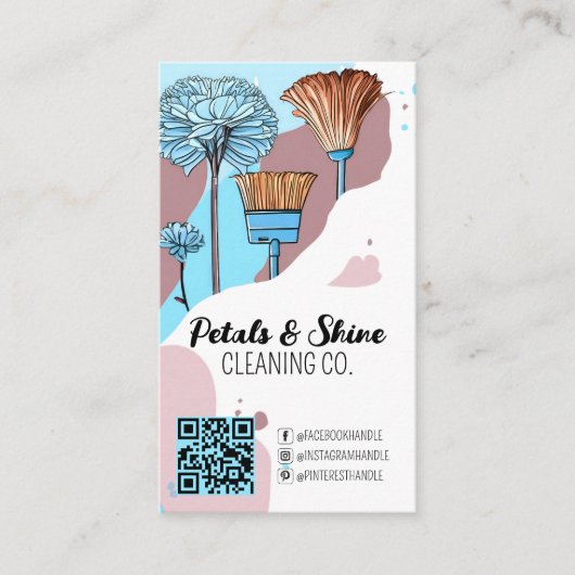 Moderner Künstlerischer Farbschlauch Beruflich Cle Visitenkarte (Vorderseite)