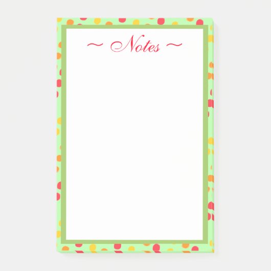 Moderner Künstlerischer Polka Dot Post-it Klebezettel (Vorderseite)