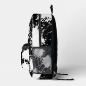 Moderner künstlerischer Rucksack - weiß und schwar (Rechts)