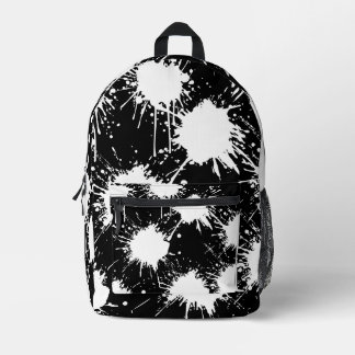 Moderner künstlerischer Rucksack - weiß und schwar