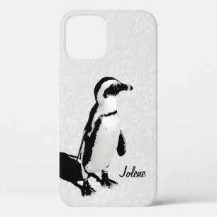 Moderner Künstlerischer Schwarz-weißer Pinguin Case-Mate iPhone Hülle