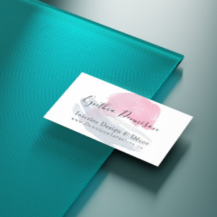 Moderner künstlerischer Wasserfarbensplash QR-Code Visitenkarte