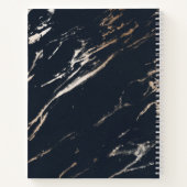 Moderner Künstlername personalisiert schwarz Notizblock (Rückseite)