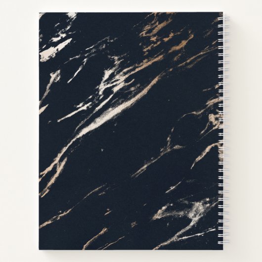 Moderner Künstlername personalisiert schwarz Notizblock (Rückseite)