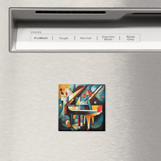 Moderner Kunstmagnet am Klavier Magnet (In Situ (Geschirrspüler))