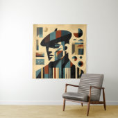 Moderner Kunstmann aus dem Mittelalter Wandteppich (Beispiel)