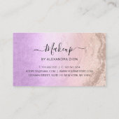 Moderner Kupfergold-Glitzer lila Makeup-Künstler Treuekarte (Rückseite)